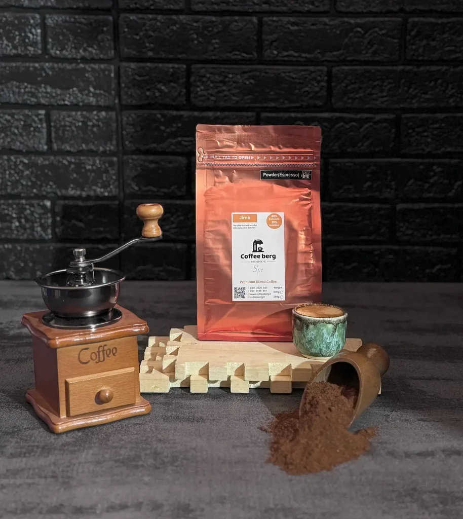 پودر قهوه اسپرسو 80 روبوستا 20 عربیکا (جیما) 500 گرمی