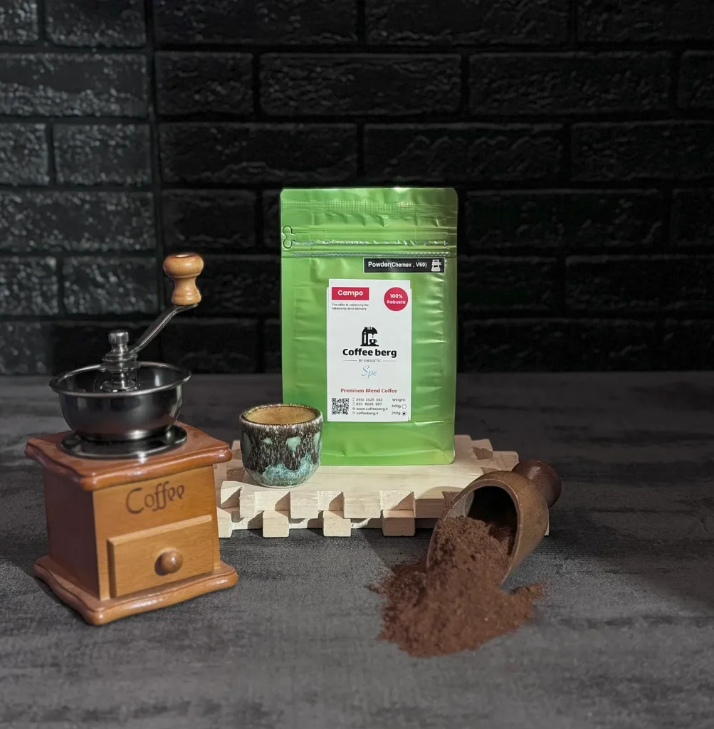 پودر قهوه کمکس و وی60، 100 روبوستا (کامپو)